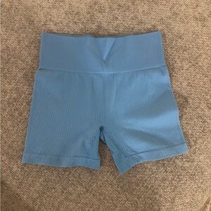 Colsie Blue Ribbed Bike Shorts